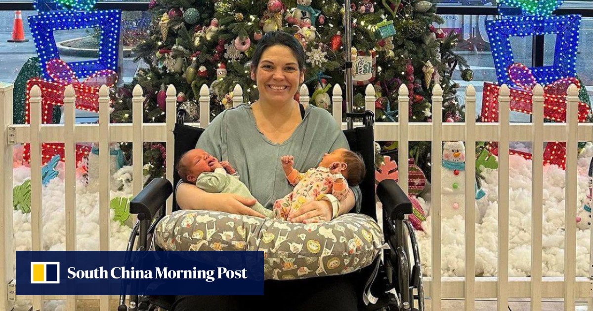 US woman with rare double uterus gives birth to twin girls