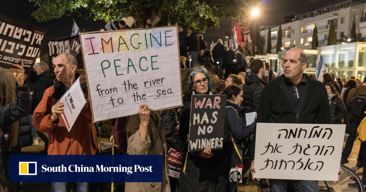 Israel’s Netanyahu vows Hamas, ‘axis of evil’ won’t stop war as thousands protest in Tel Aviv for him to resign