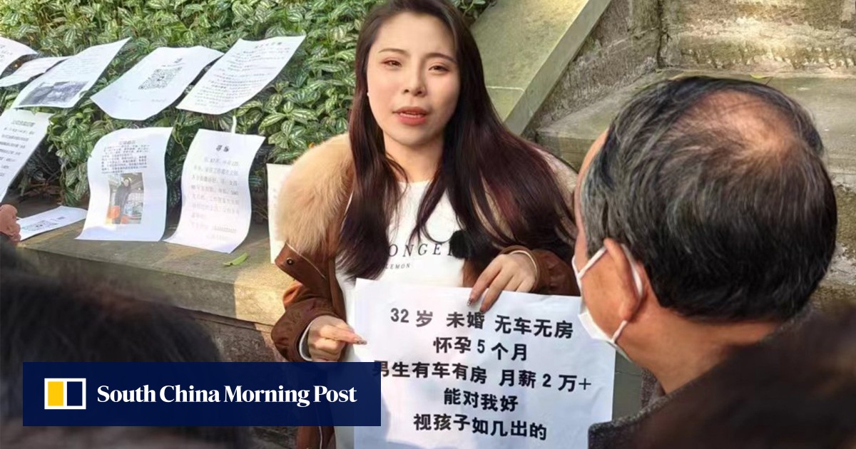 ‘Pregnant’ China influencer seeks husband with house, car at matchmaking event in gimmick aimed at boosting online profile