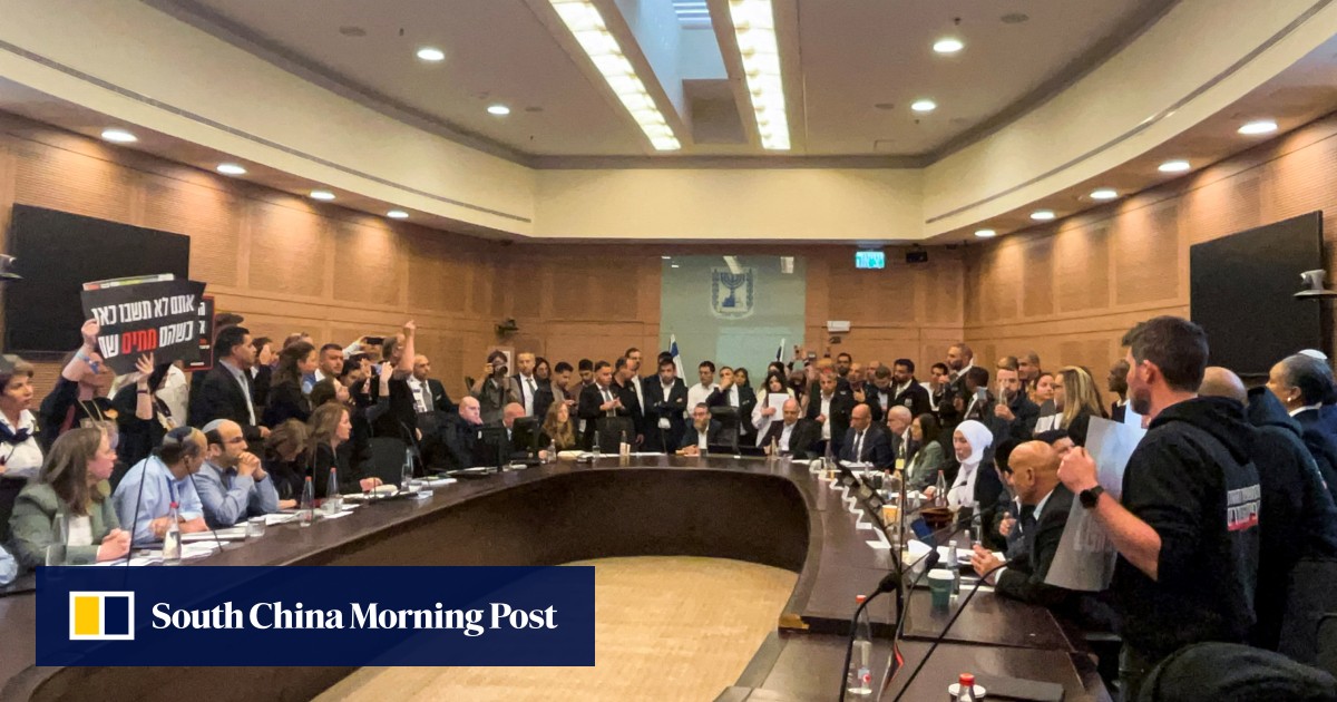 Relatives of Gaza hostages burst into Israeli parliament demanding action as war against Hamas grinds on