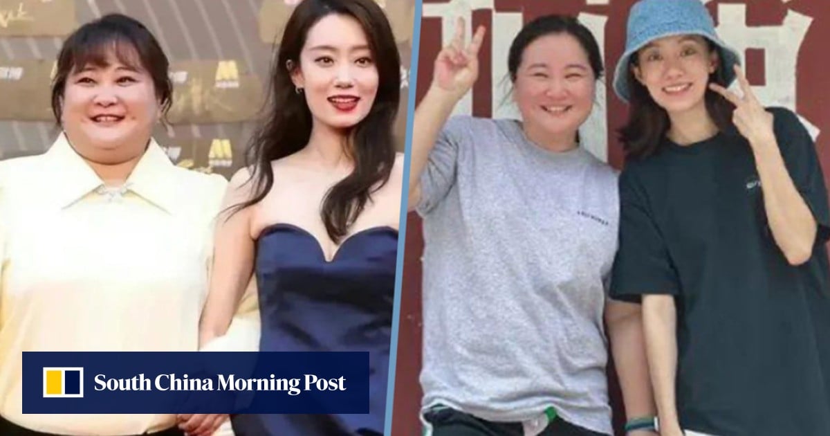 一位以身材魁梧、活泼着称的中国著名女演员为一部新电影减重一半，引发了关于身体形象的争论。