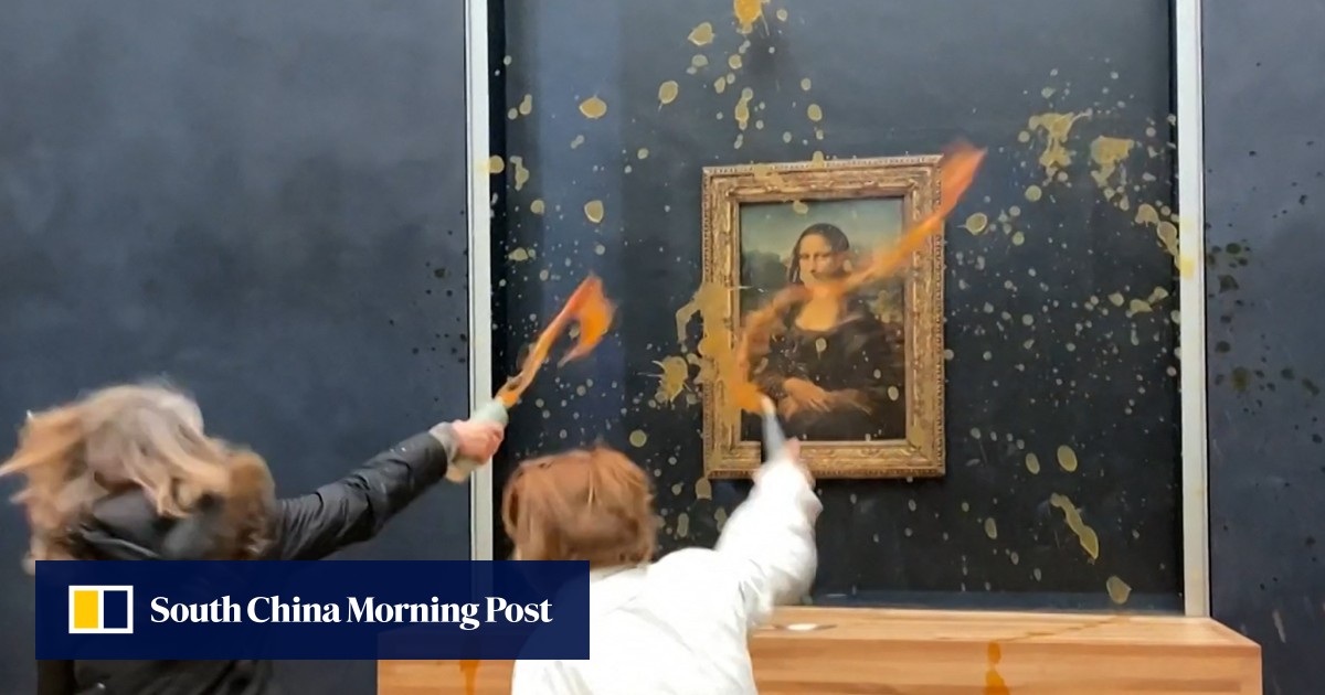 France climate activists throw soup at Mona Lisa painting in Paris, as farmers’ protests continue