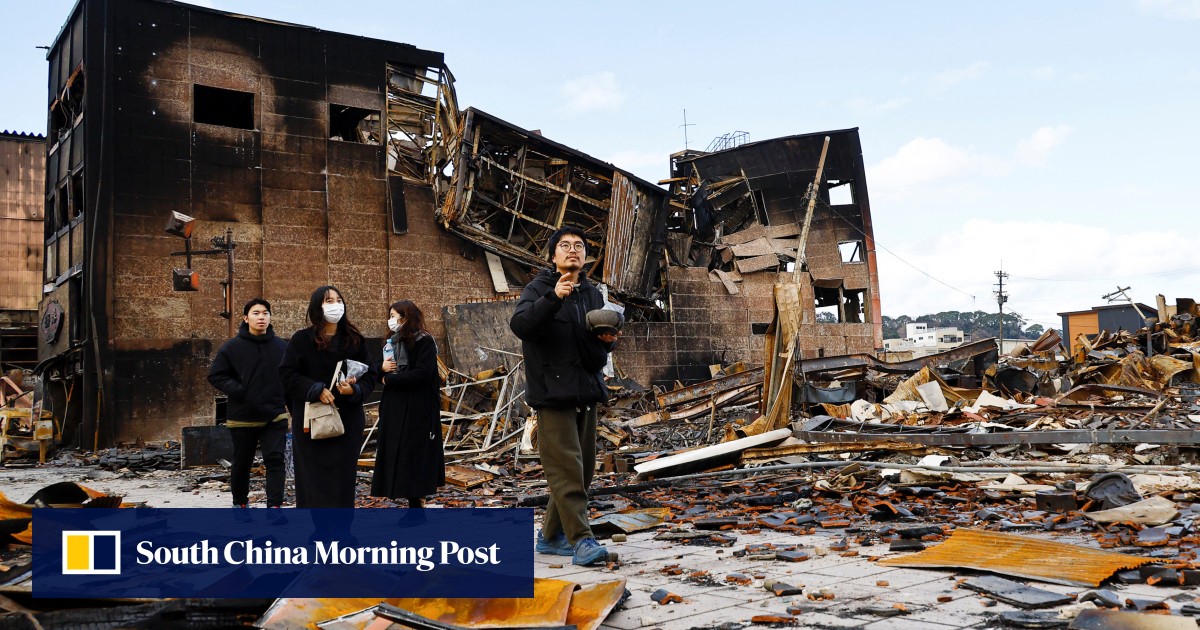 The aftermath of an earthquake on an abandoned city street - Impossible  Images - Unique stock images for commercial use.