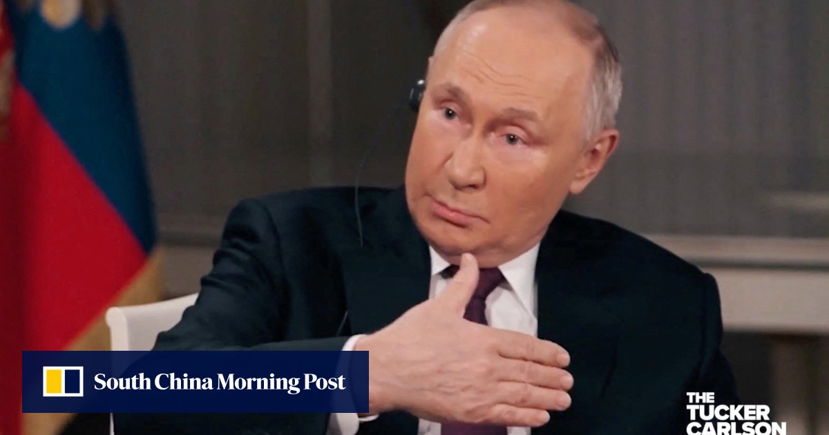 Vladimir Putin, in Tucker Carlson interview, says Russia has no interest in wider war
