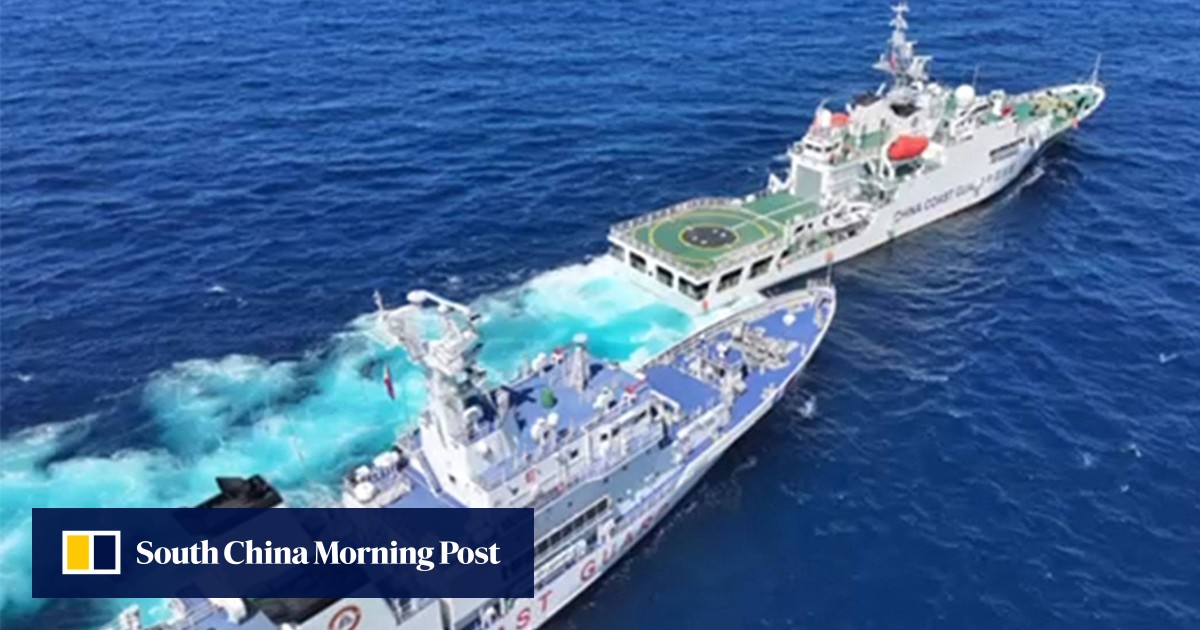 South China Sea: Philippine coastguard accuses Chinese vessels of ‘dangerous, blocking manoeuvres’