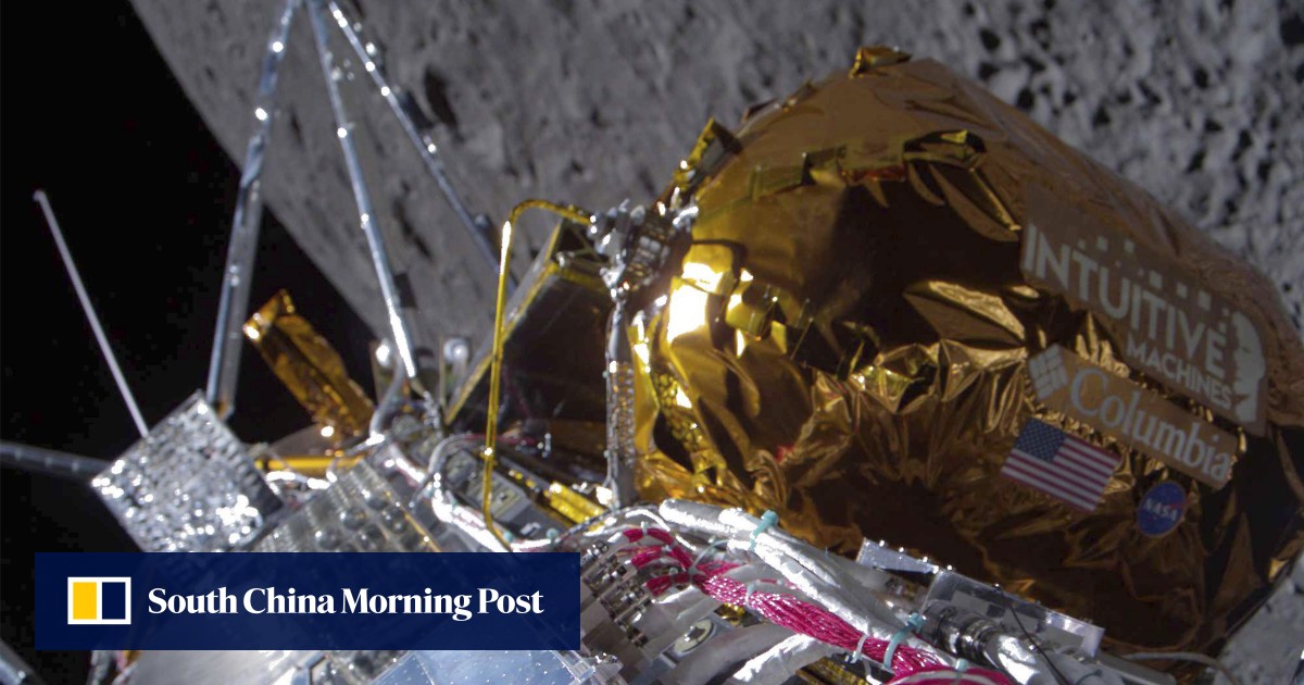 Private US spacecraft lands on moon, sends weak signal back