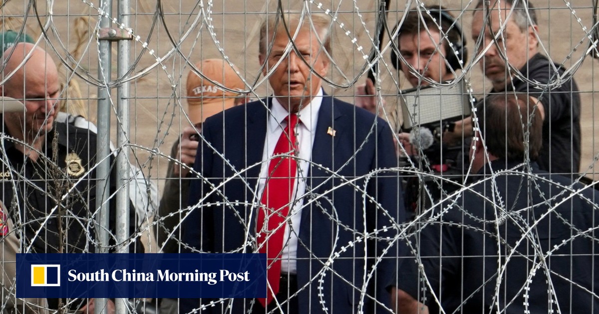 Joe Biden and Donald Trump trade blame at US border in duelling election-year visits