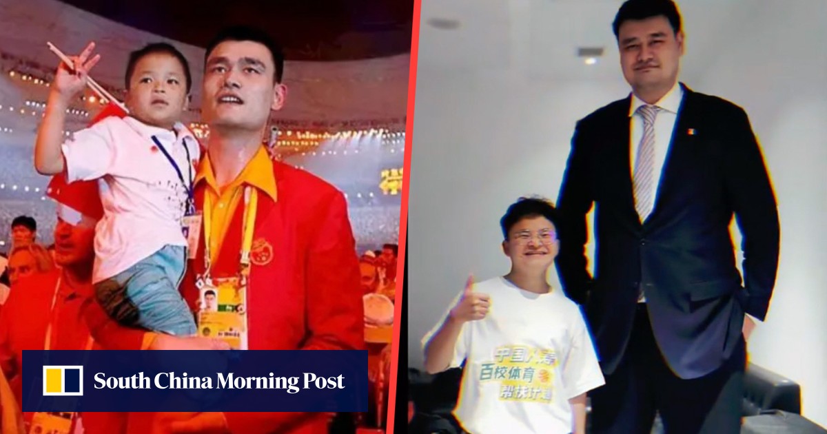 The Chinese hero boy, now 25, reunites with basketball legend Yao Ming 16 years after saving his schoolmates from the devastation of a deadly 2008 earthquake.