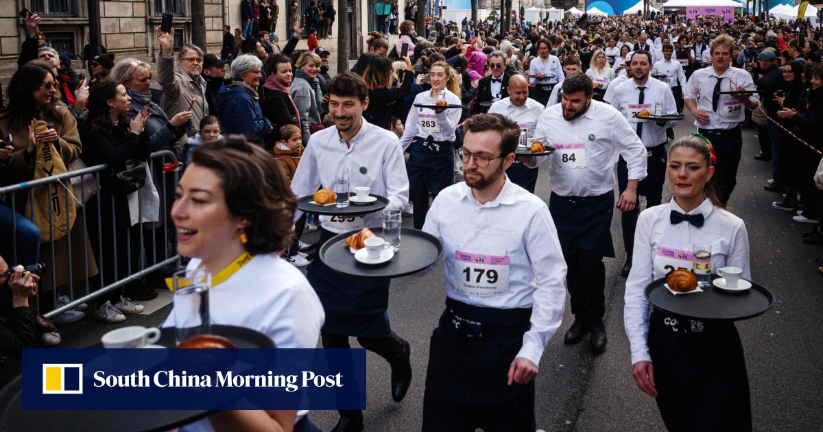 Paris crowns champion waiters in one-of-a-kind ‘cafe race’ ahead of Olympics