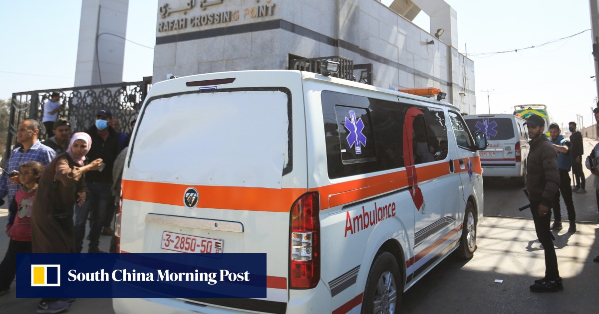 Bodies of foreign aid workers killed in Israeli strike taken out of Gaza
