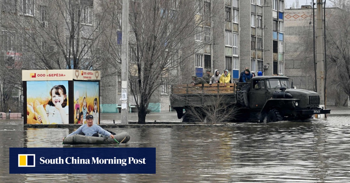Russians stage rare protest after dam bursts and homes flood near ...