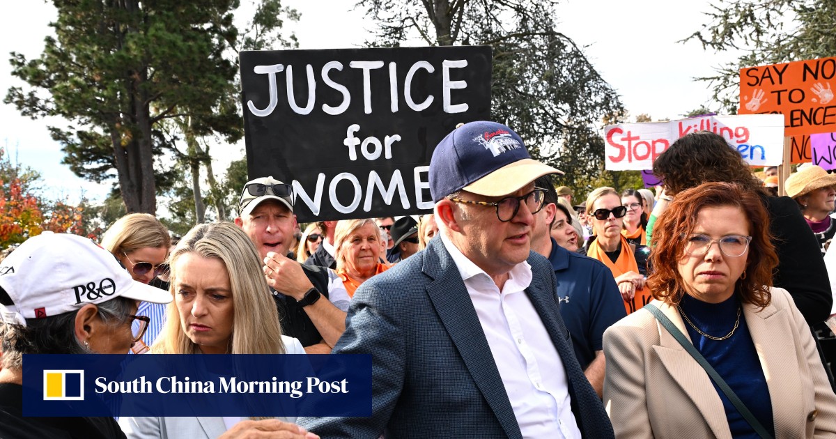 Australia’s Albanese joins protests against domestic violence ‘epidemic’