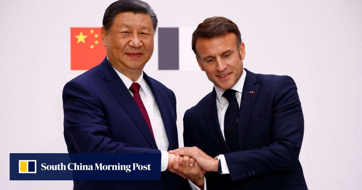 Emmanuel Macron thanks Xi Jinping for his commitment not to sell arms to Russia