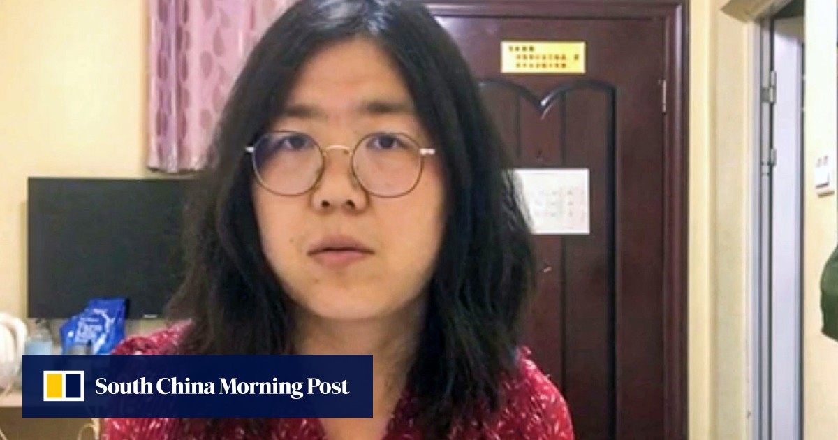 The US says it is deeply concerned over reports that Zhang Zhan, imprisoned after covering COVID-19 in China, has disappeared after her expected prison release (Hayley Wong/South China Morning Post)