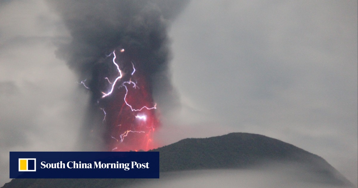 Indonesia’s Mount Ibu erupts, forces 7 villages to evacuate