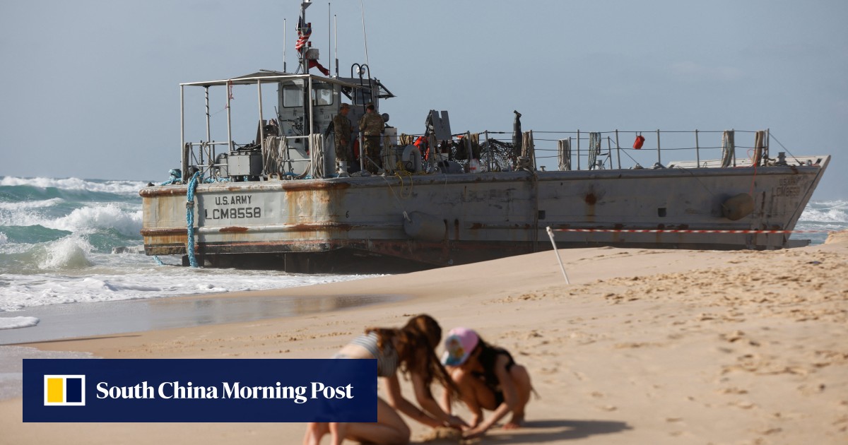 4 US Army vessels run aground near Gaza pier