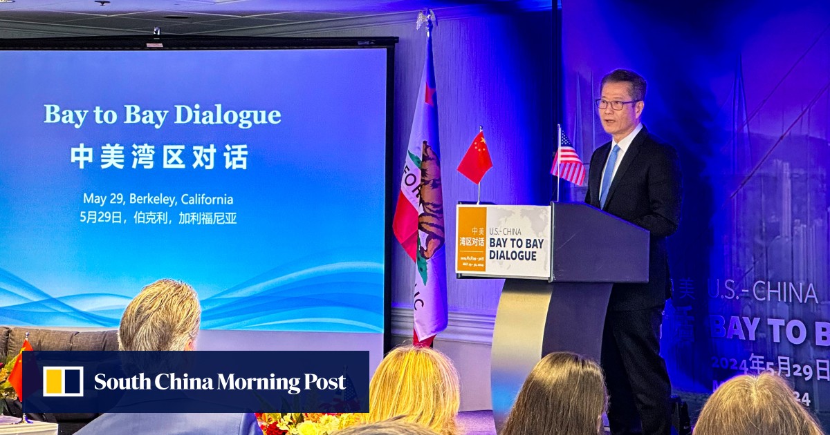 Open, candid US-China dialogue ‘more crucial than ever’ and Hong Kong has key role in bay area ties, finance chief Paul Chan says