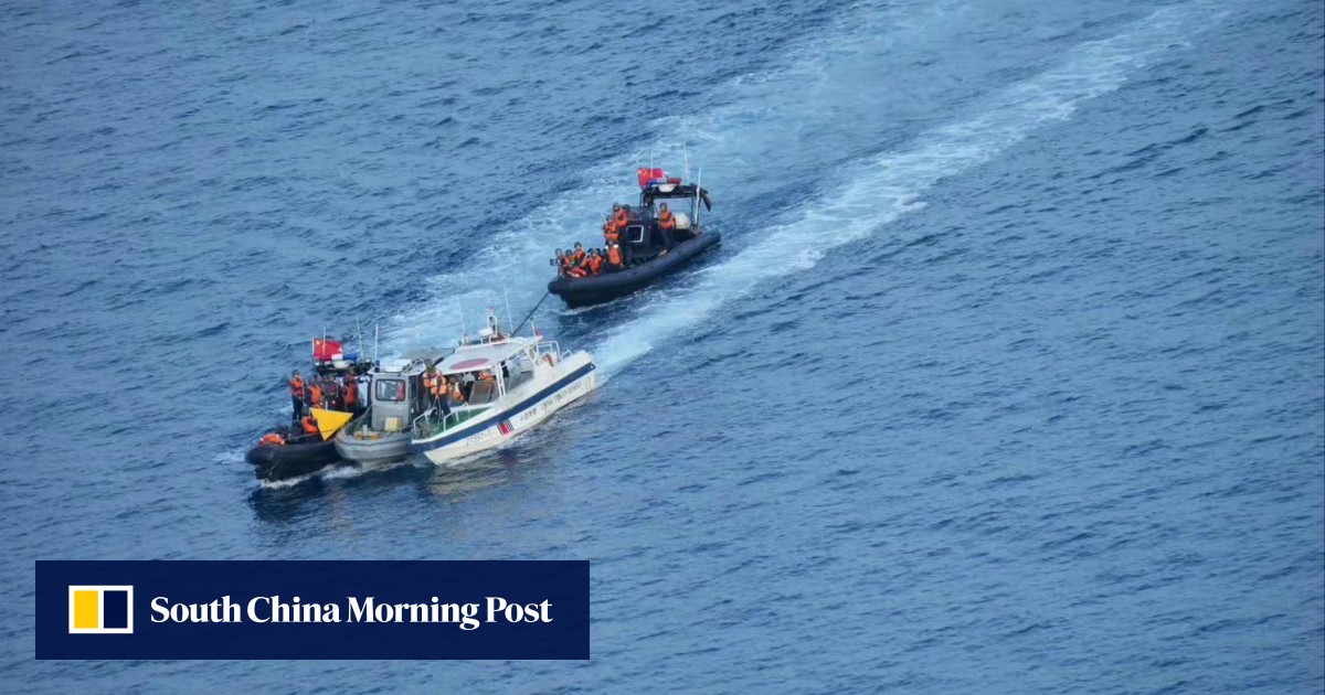 South China Sea: photos show Chinese coastguard encircled, boarded Philippine boat