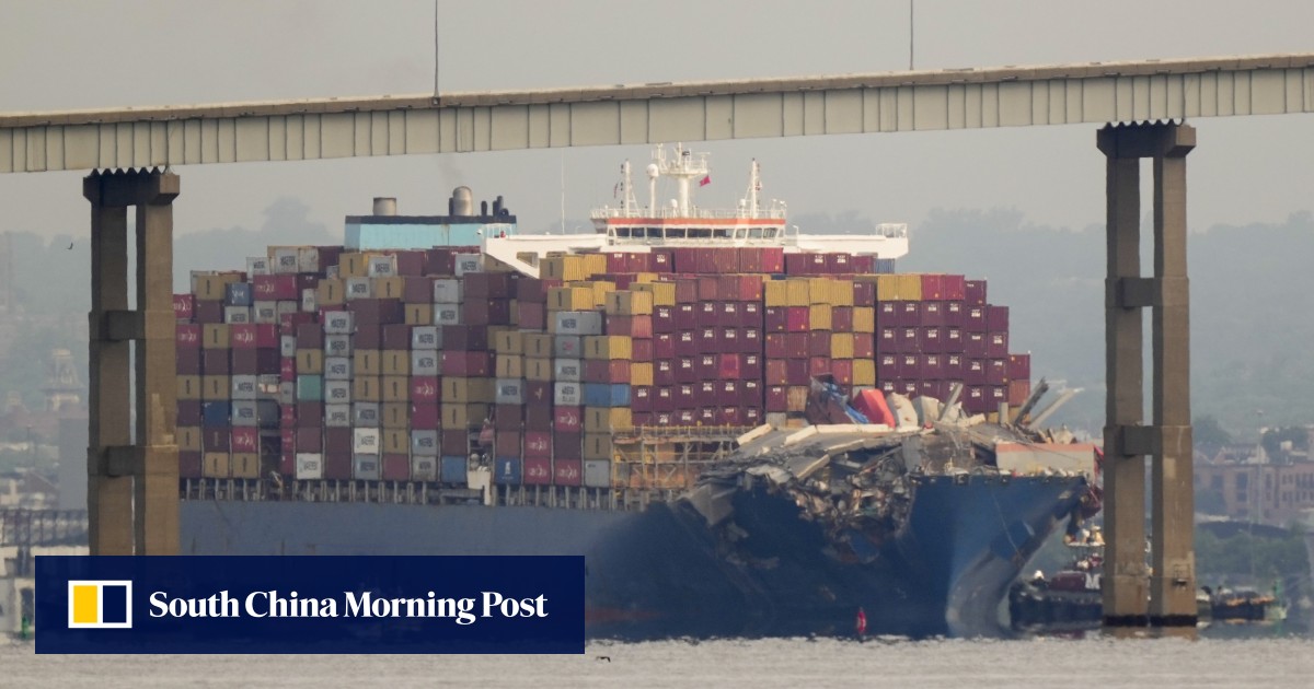 Baltimore bridge collapse: Dali cargo ship leaves port nearly 3 months after crash