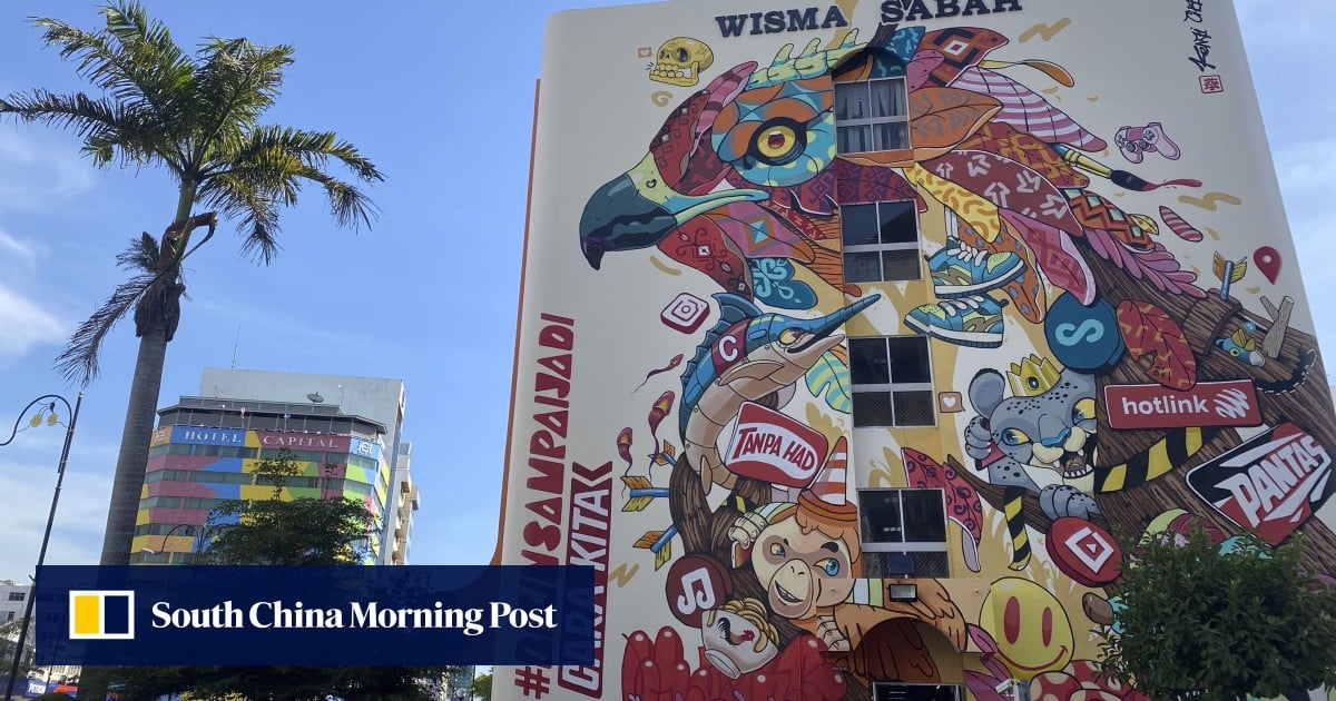 在马来西亚哥打京那巴鲁,很难区分真正的街头艺术和广告 在马来西亚哥打京那巴鲁,很难区分真正的街头艺术和广告