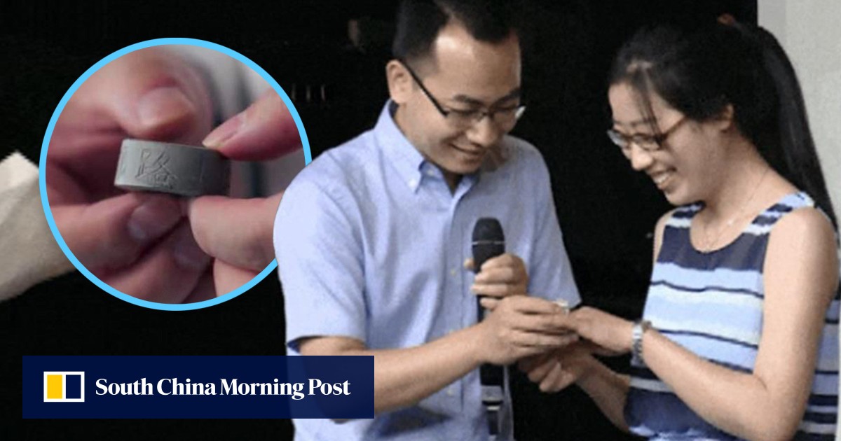 Brilliant Chinese engineer seals love with concrete engagement ring