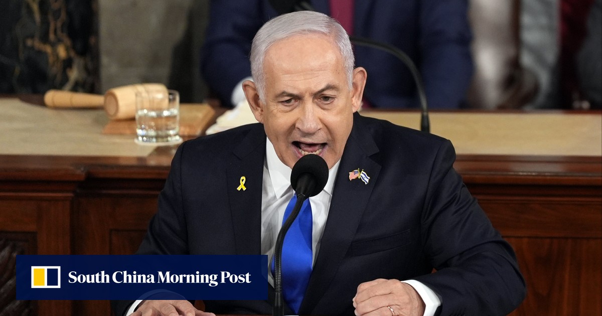 Gaza war: Benjamin Netanyahu tells Congress that US and Israel must ‘stand together’