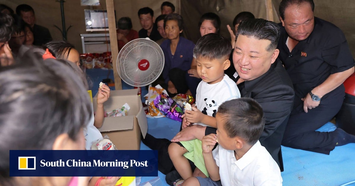 Kim Jong-Un on flood relief