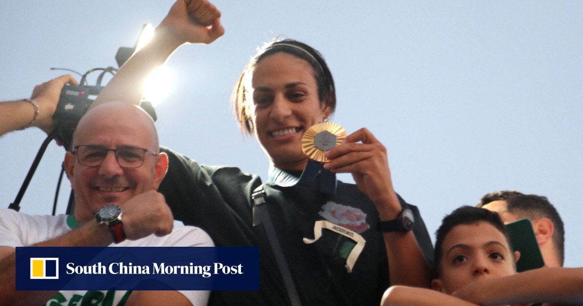 Imane Khelif Celebrated on Return to Algeria