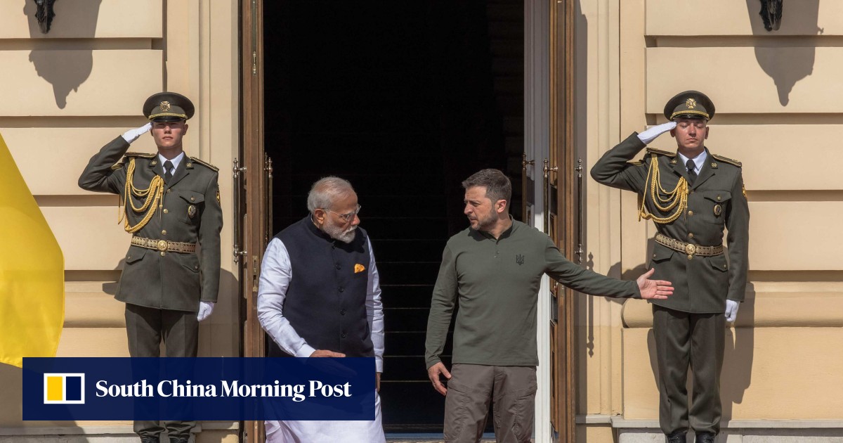 India’s Modi meets Zelensky on historic Ukraine visit, reiterates peace stance