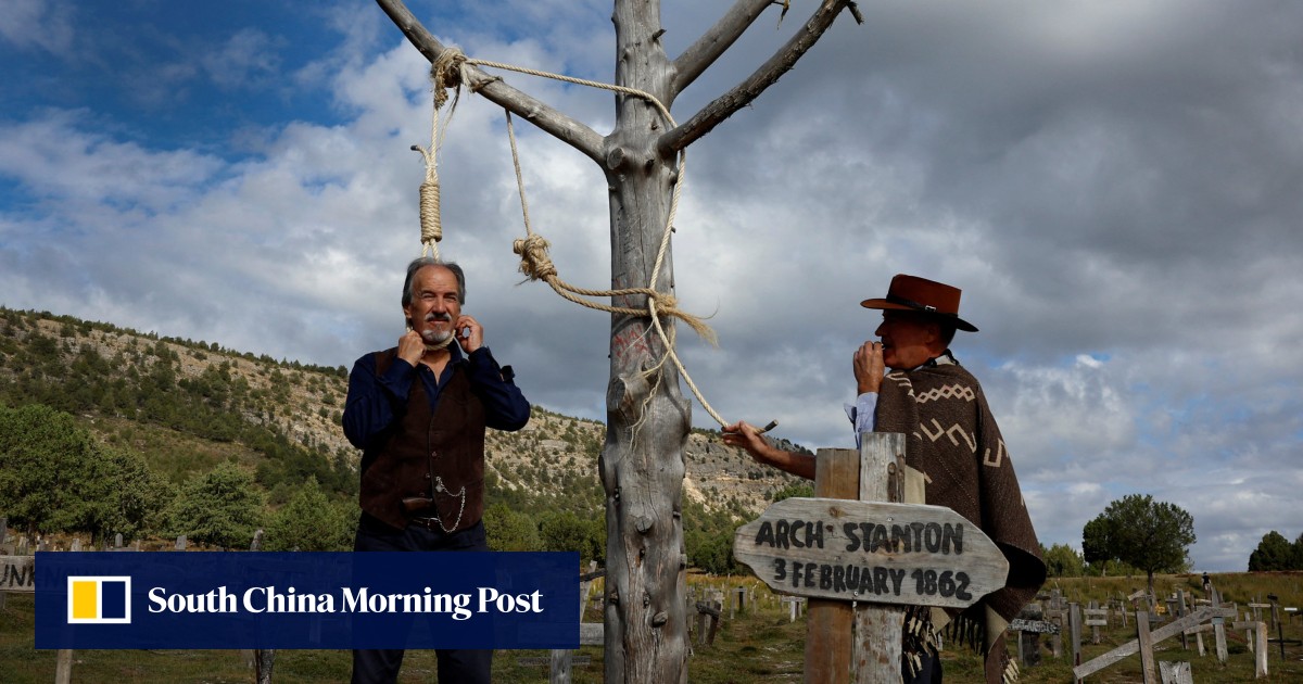 Showdown cemetery from The Good, the Bad and the Ugly rebuilt to become a pilgrimage site