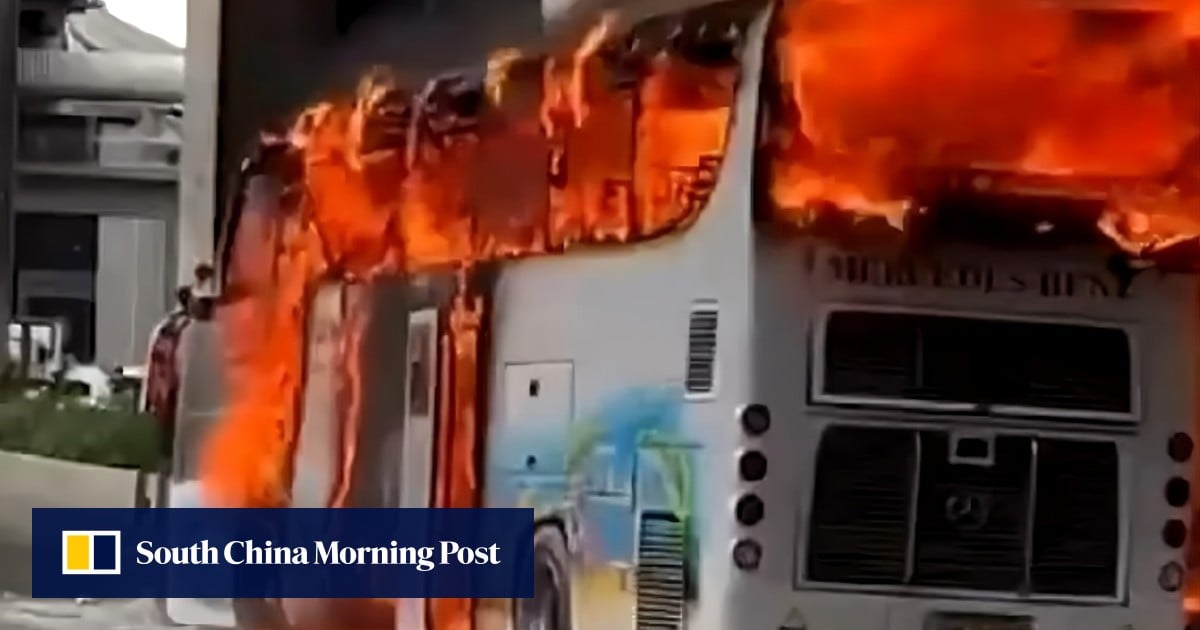 Up to 25 feared dead in Thailand school bus blaze