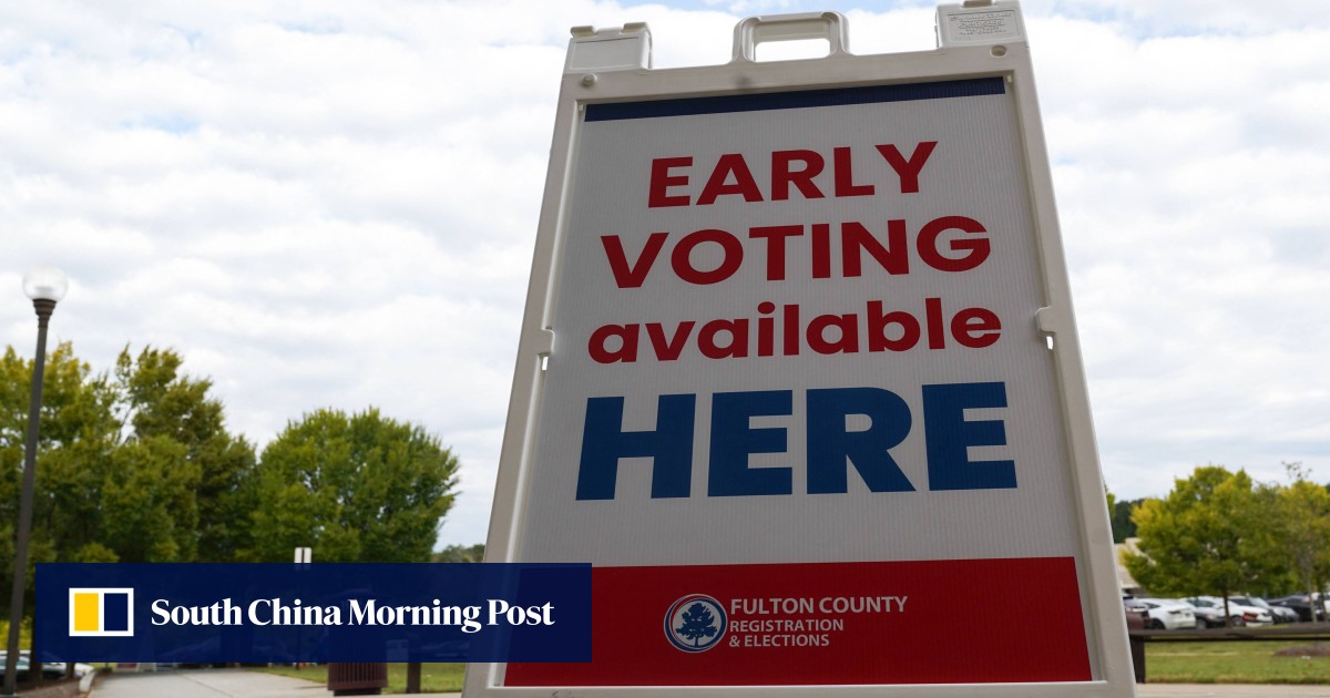 Georgia reports record turnout as early voting begins in US battleground state