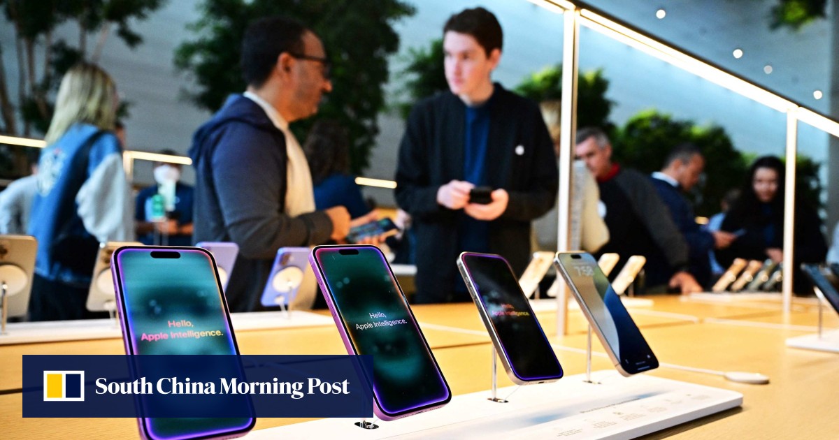 Apple CEO Tim Cook delivers remarks about AI features at the conference.
