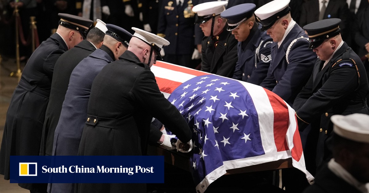 Former US president Jimmy Carter lies in state after sombre Washington
