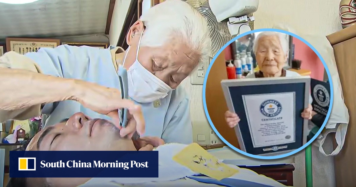 Shitsui Hakoishi, 108, crowned world's oldest female barber