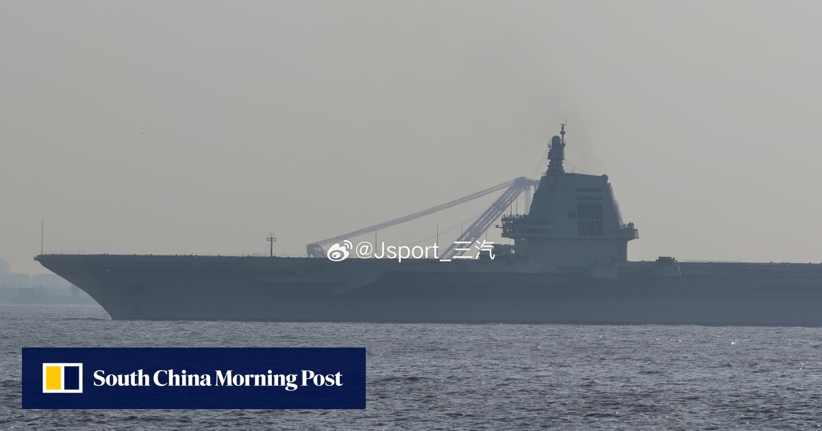 China’s Fujian aircraft carrier sets off on seventh sea trial