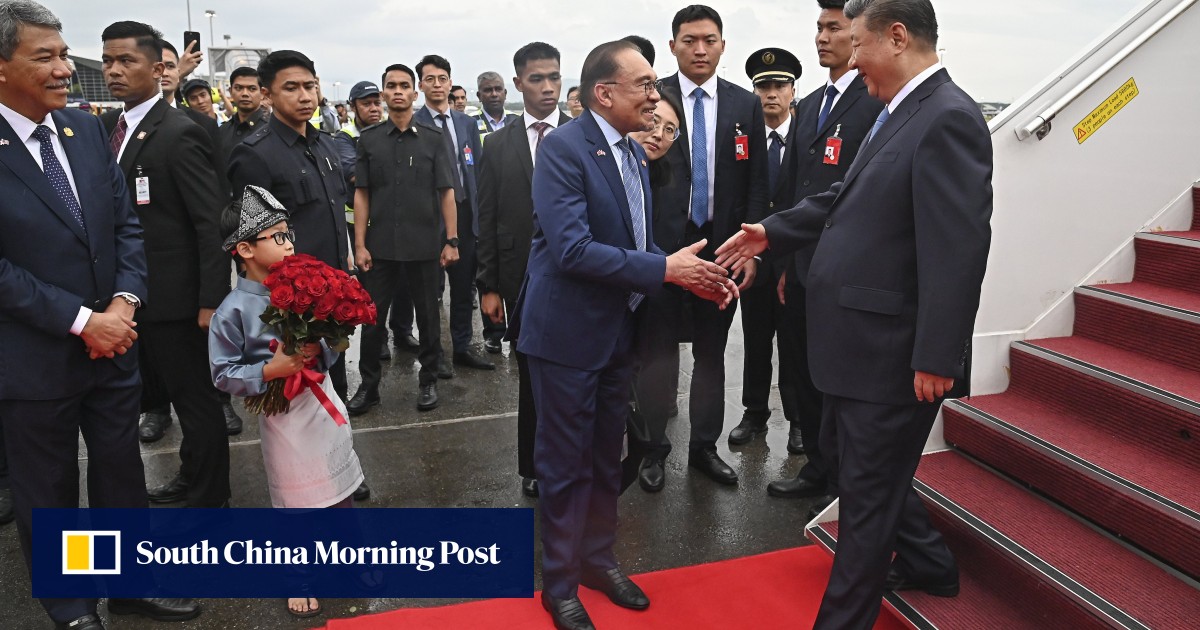 当特朗普的关税推动中国舒适地向邻居们舒适时，习近平到达马来西亚