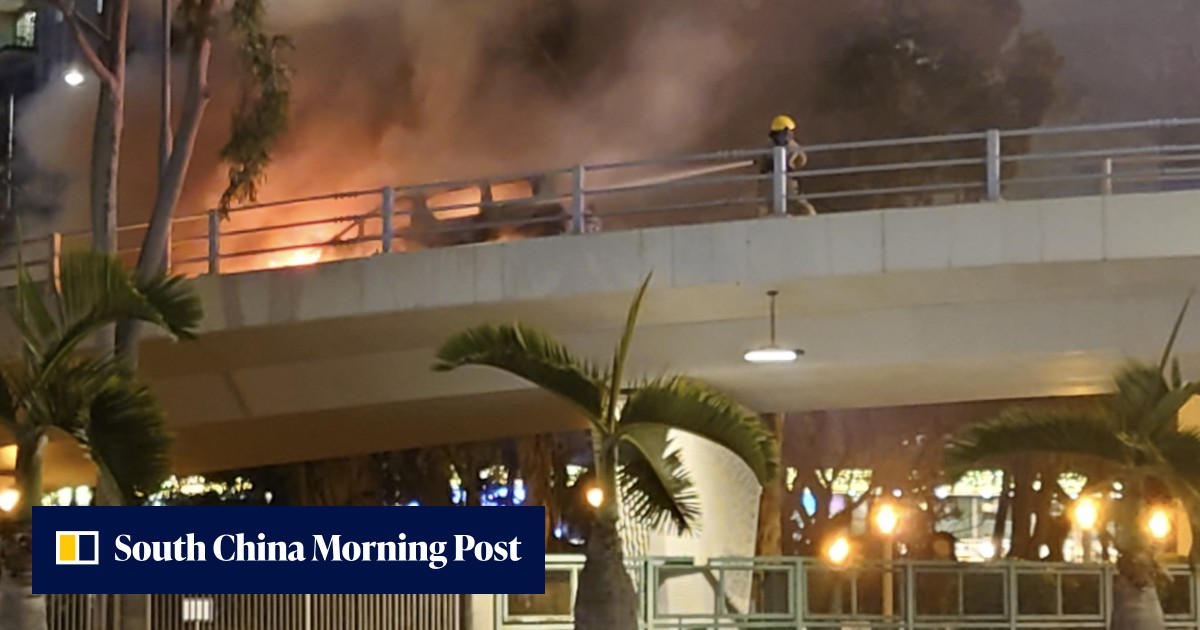 Vehicle catches fire, suffers multiple explosions in Hong Kong’s ...