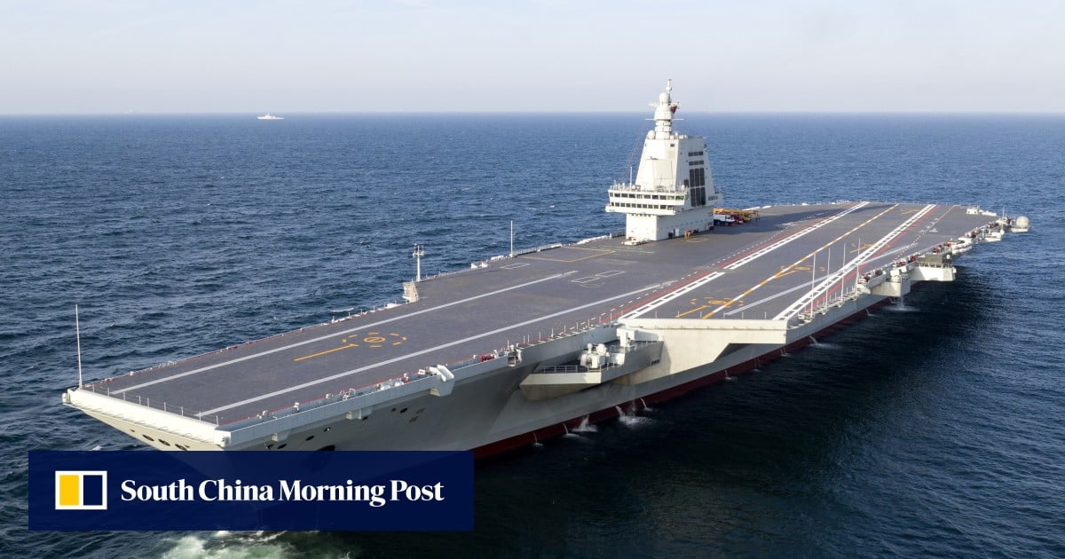 China gives glimpse of Fujian aircraft carrier's catapult technology in action