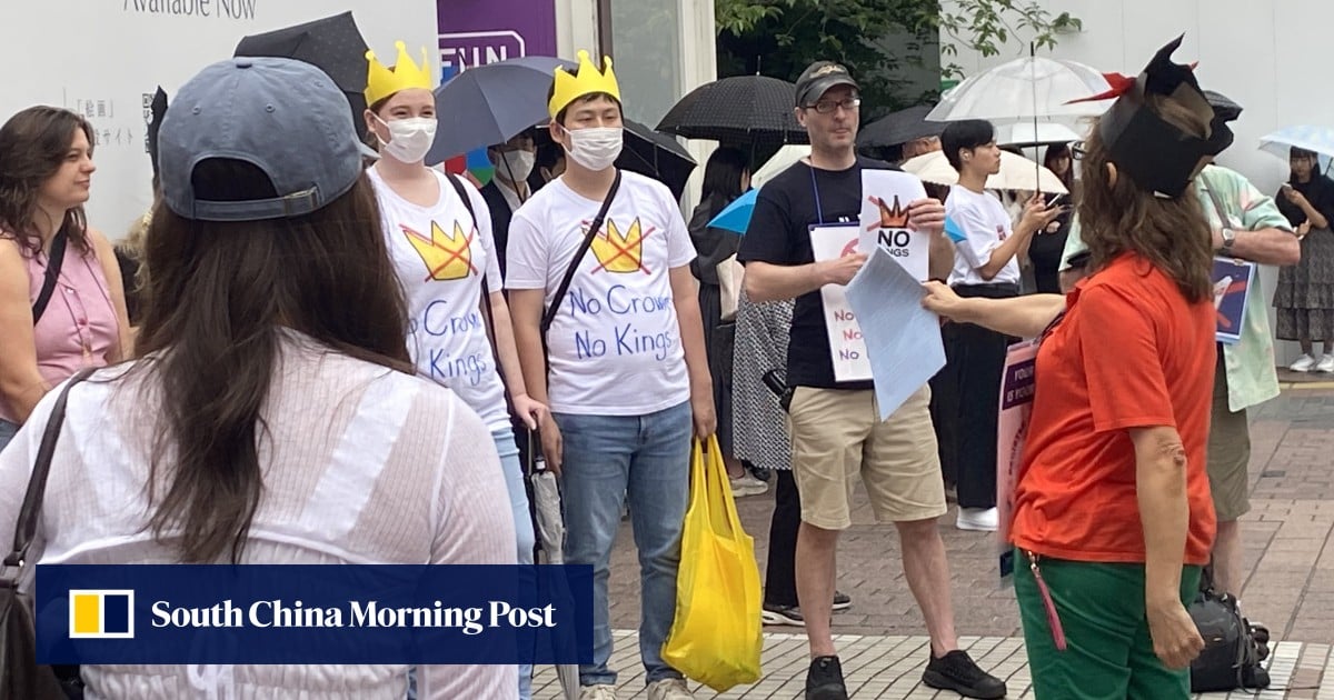 ‘Everything politicised’: Tokyo protesters hold anti-Trump ‘No Kings’ rally