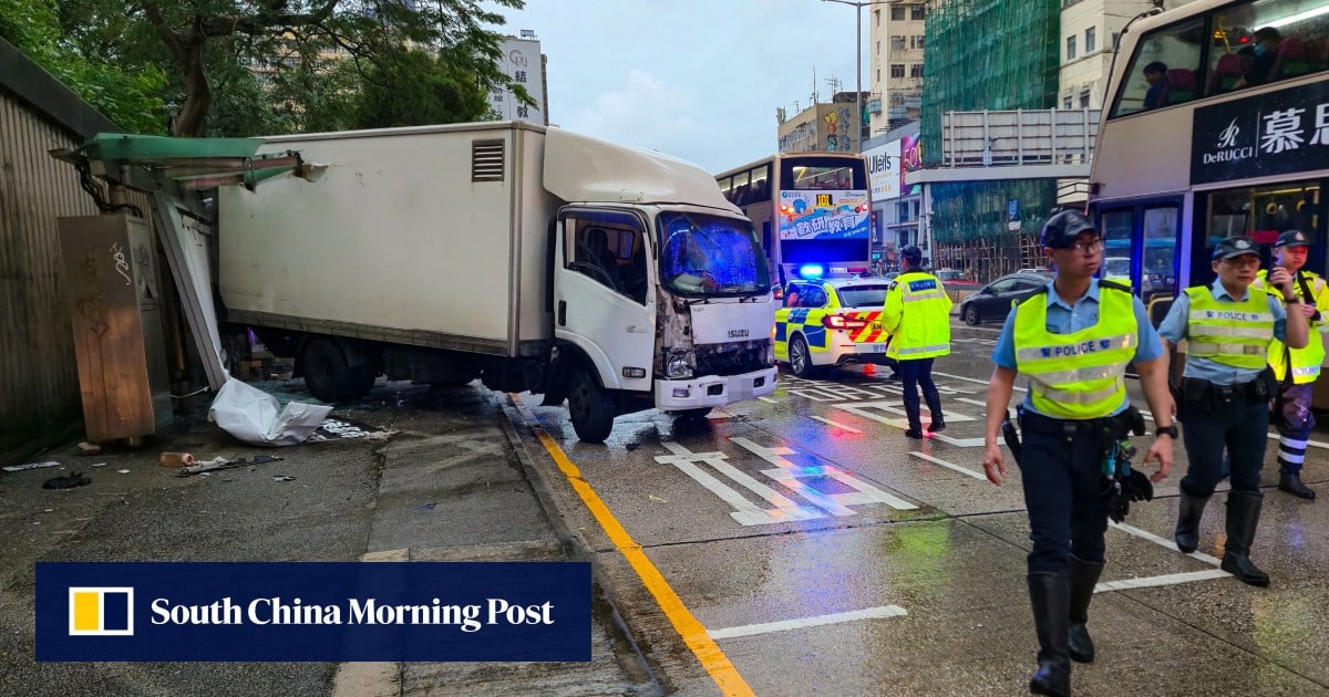 Truck driver, 49, arrested after fatal bus-stop crash in Hong Kong