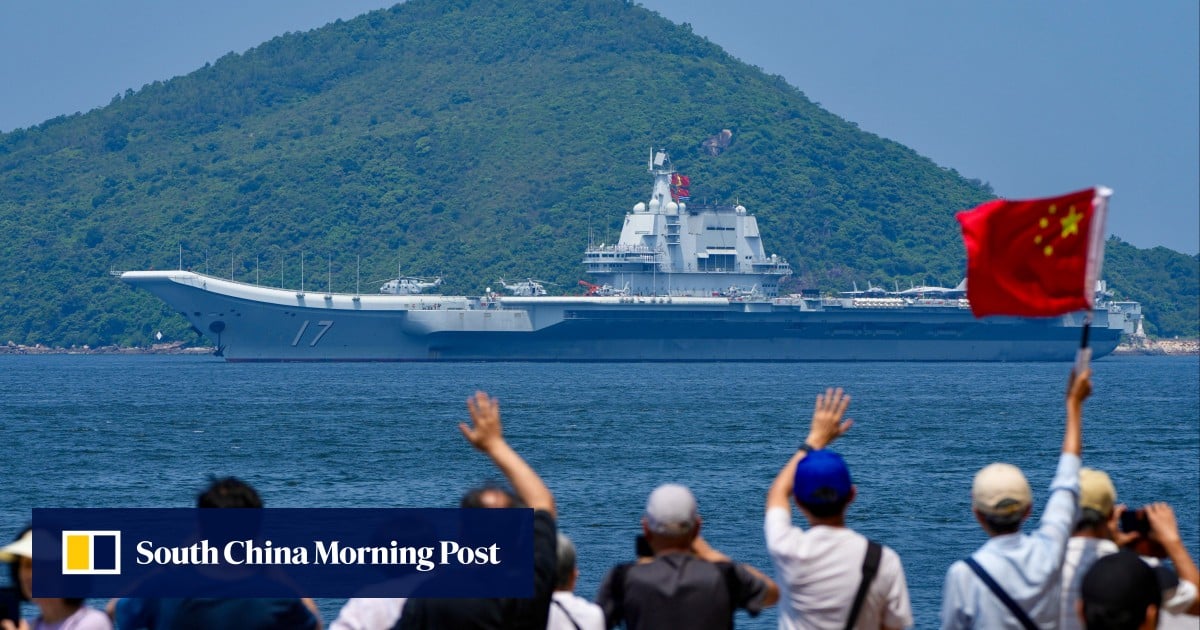 Hundreds gather as Hong Kong bids farewell to China’s Shandong-led fleet