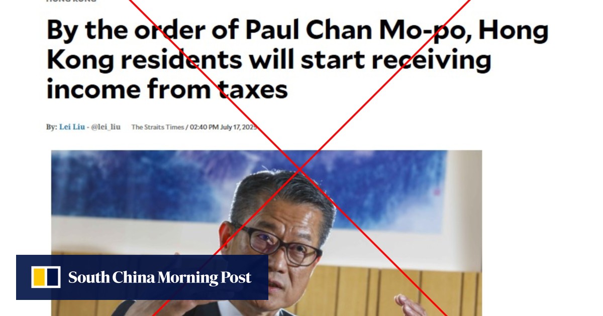 Fact-Check | ‘SCMP report’ claiming Hongkongers ‘will receive income from taxes’ is fake