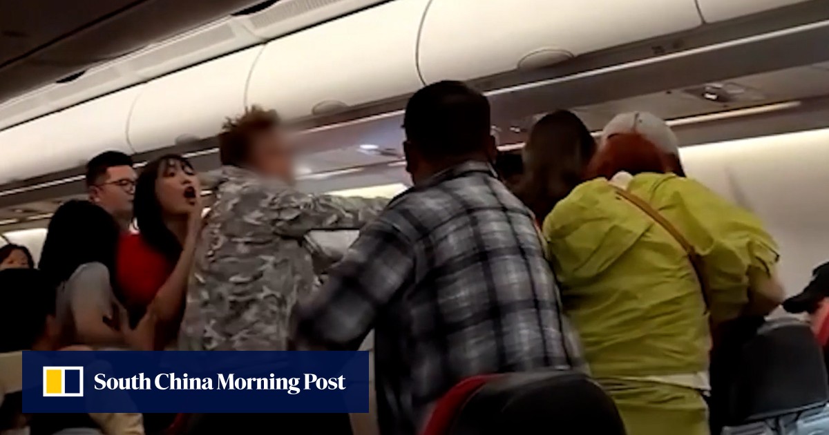 Video | Chinese passengers arrested for fighting on plane