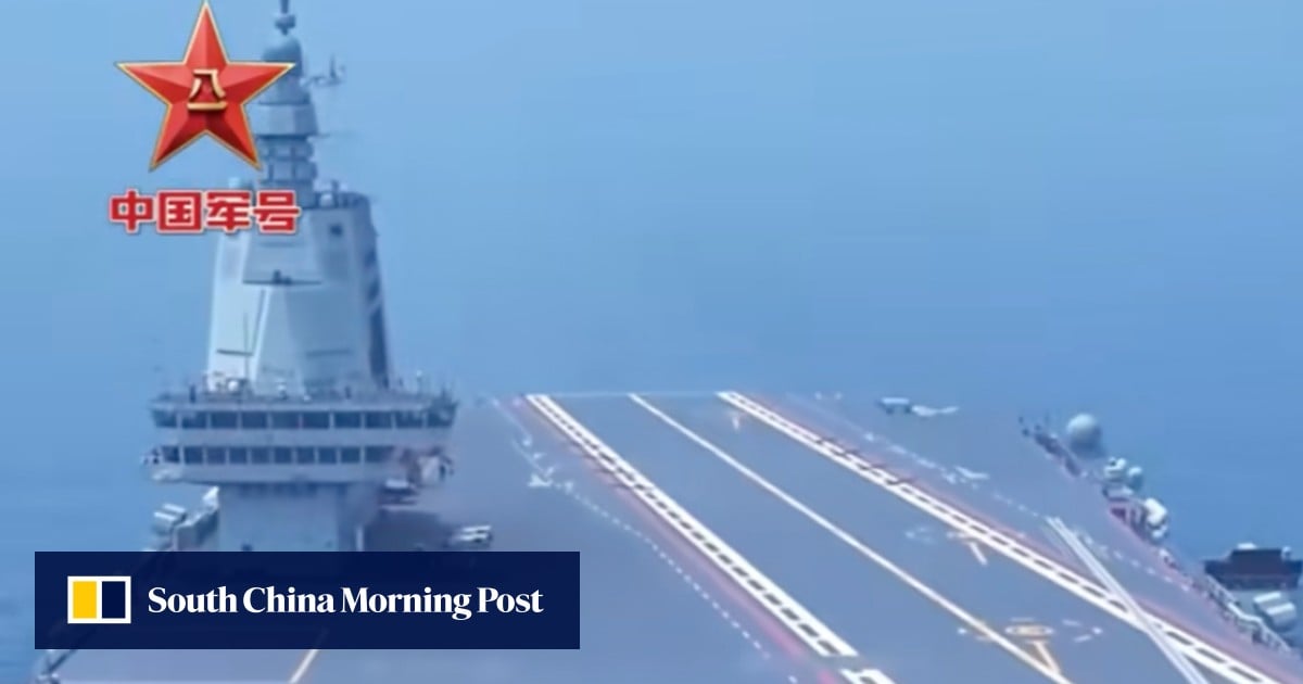 PLA aircraft carrier the Fujian heads to South China Sea via Taiwan Strait