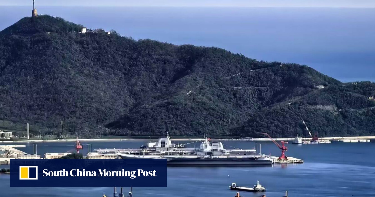 Chinese carriers pictured side by side as speculation grows Fujian set to enter service