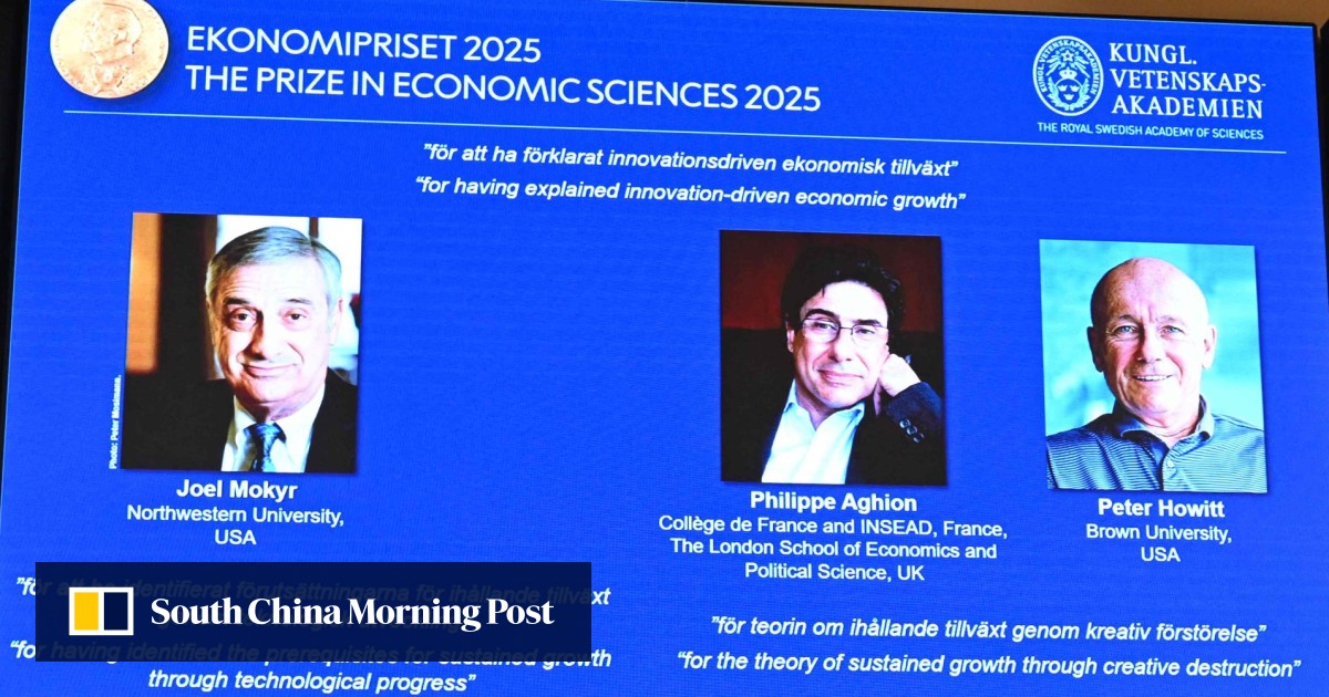Nobel’s economics prize recognises innovation-driven growth by Aghion, Howitt and Mokyr
