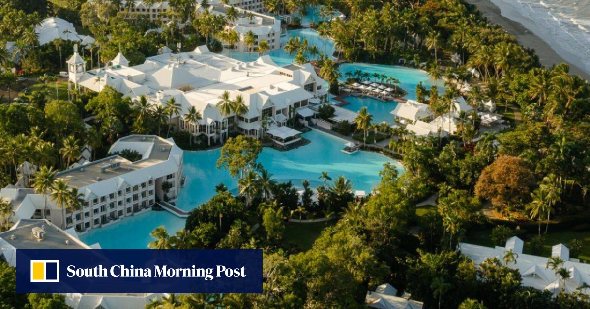 Guests unruffled as crocodile takes dip in Australian resort pool