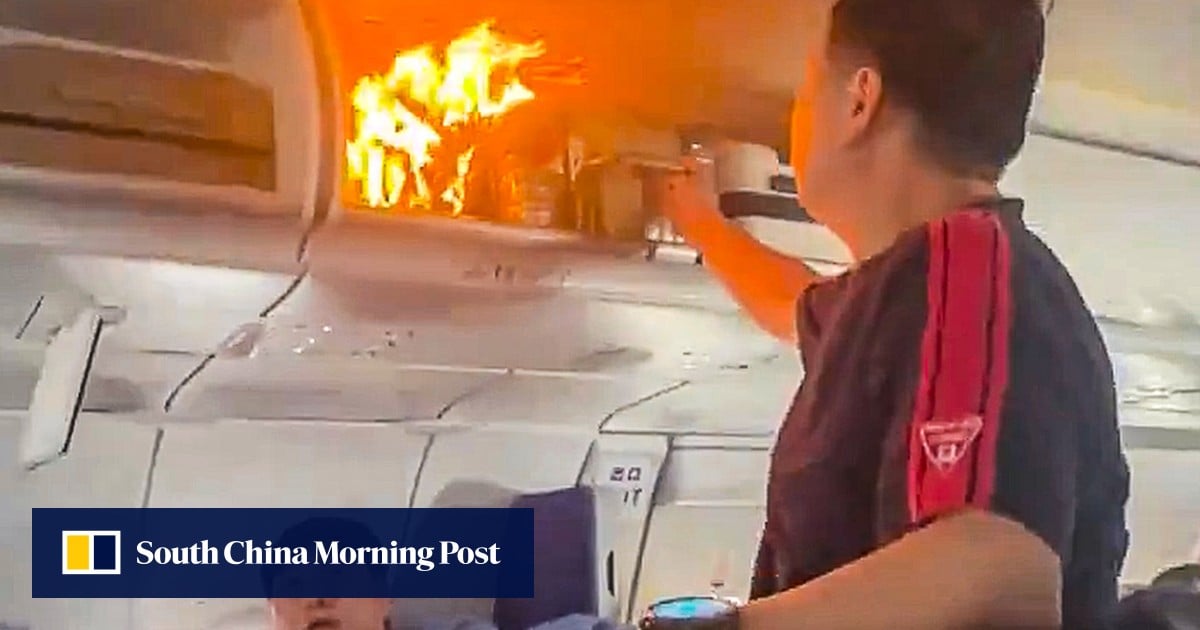 Battery fire aboard Air China flight to South Korea forces emergency landing