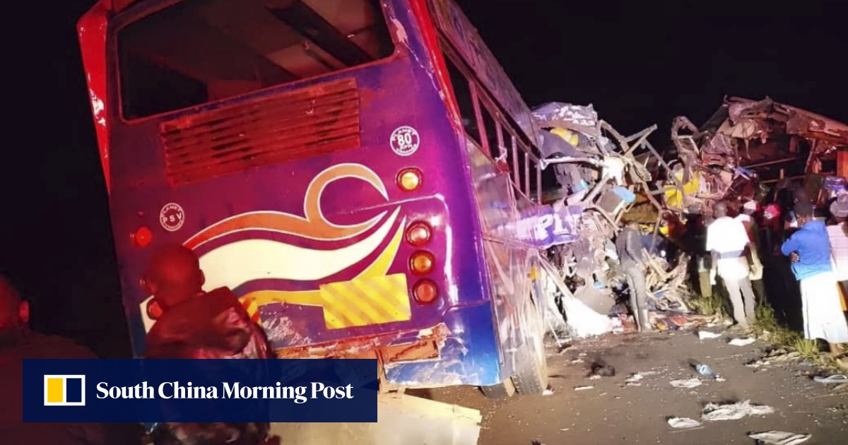 ‘Head-on’ bus collision kills at least 46 in Uganda